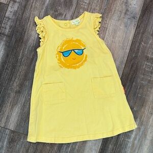 Le Top Yellow Sunny Days Sunshine Sunglasses Dress with Pockets 2t